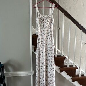Floral White Maxi Dress